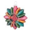 Weihnachtskugel Blume, Bunt, Glas, 9 Cm