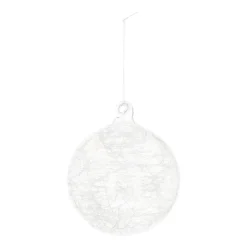 Weihnachtskugel Drahtgeflecht, Transparent, Glas, 8 Cm