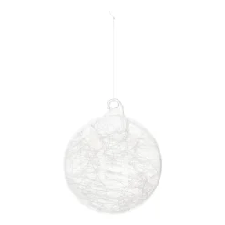 Weihnachtskugel Drahtgeflecht, Transparent, Glas, 10 Cm