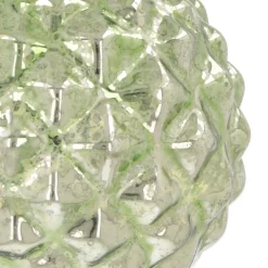 Weihnachtskugel Dreieckmuster, Grün, Glas, 8 Cm