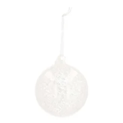 Weihnachtskugel Eiskristalle, Transparent, Glas, 8 Cm