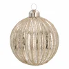Weihnachtskugel Lampion, Altsilber-champagner, Glas, 8 Cm