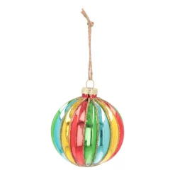 Weihnachtskugel Lampion, Bunt, Glas, 8 Cm