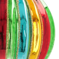 Weihnachtskugel Lampion, Bunt, Glas, 10 Cm