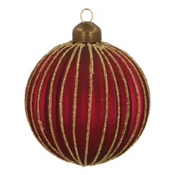Weihnachtskugel Lampion, Beerenfarben, Glas, 8 Cm