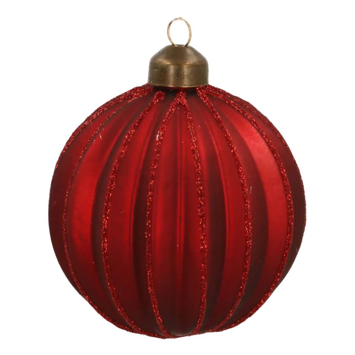 Weihnachtskugel Lampion, Bordeaux, Glas, 8 Cm
