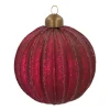 Weihnachtskugel Lampion, Beerenfarben, Glas, 8 Cm