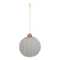 Weihnachtskugel Lampion, Cottage Green, Glas, 8 Cm