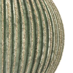 Weihnachtskugel Lampion, Dunkelgrün, Glas, 10 Cm