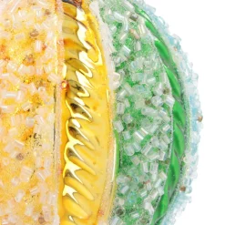 Weihnachtskugel Lampion Mit Dekoperlen, Bunt, Glas, 8 Cm