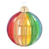 Weihnachtskugel Lampion, Regenbogen, Glas, 8 Cm