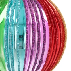Weihnachtskugel Lampion, Regenbogen, Glas, 8 Cm