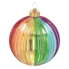 Weihnachtskugel Lampion, Regenbogen, Glas, 10 Cm