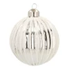 Weihnachtskugel Lampion, Silber, Glas, 8 Cm
