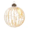 Weihnachtskugel Lampion, Transparent-gold, Glas, 10 Cm