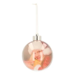 Weihnachtskugel Mit Foto, Transparent, Kunststoff, 8 Cm