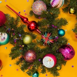 Weihnachtskugel Mit Pailletten, Bunt, Glas, 8 Cm