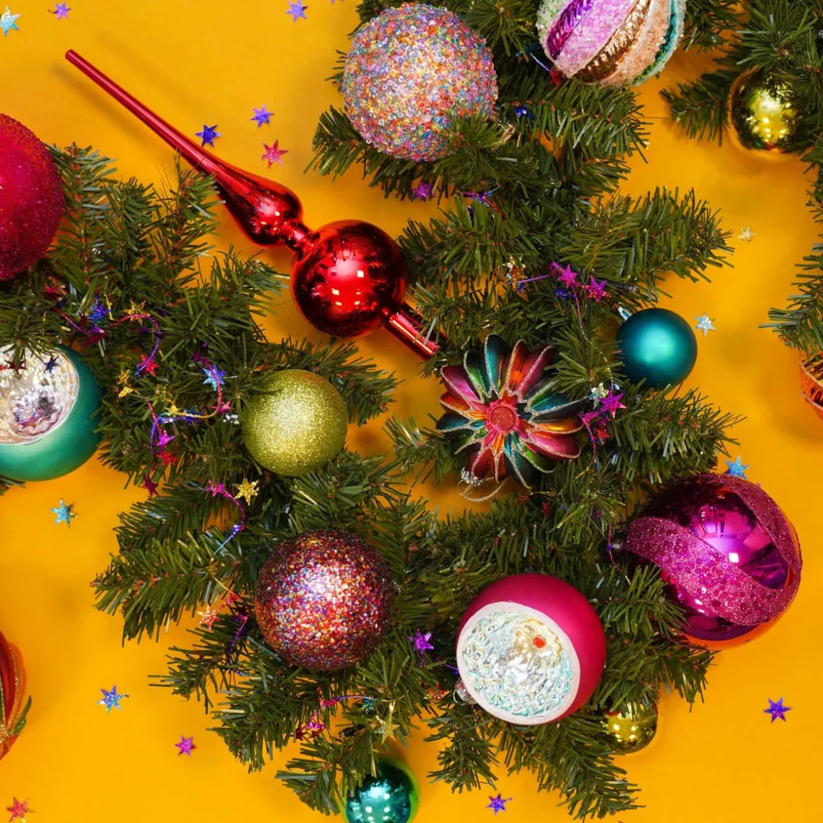 Weihnachtskugel Mit Pailletten, Bunt, Glas, 8 Cm