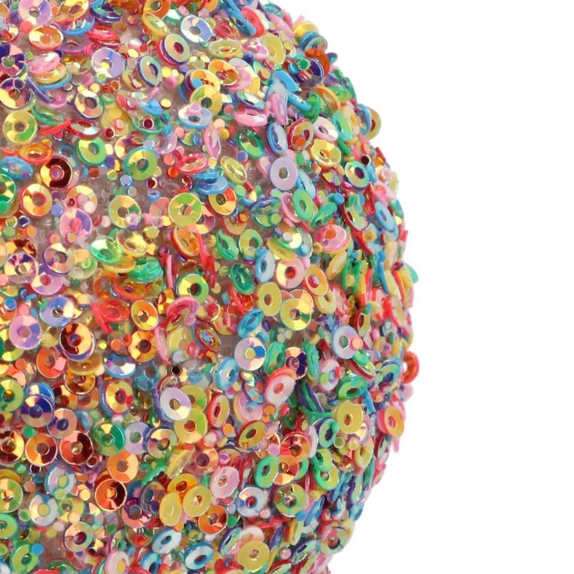 Weihnachtskugel Mit Pailletten, Bunt, Glas, 8 Cm