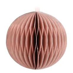 Weihnachtskugel Papier, Altrosa, 8 Cm