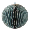 Weihnachtskugel Papier, Blau, 8 Cm