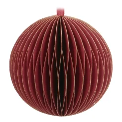 Weihnachtskugel Papier, Bordeaux, 8 Cm