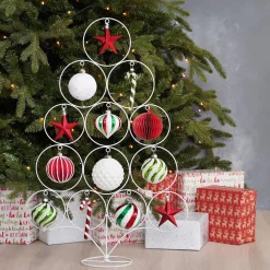 Weihnachtskugel Papier, Rot, 8 Cm