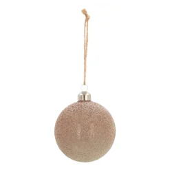 Weihnachtskugel Perlenmeer, Taupe, Glas, 8 Cm
