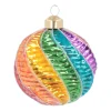 Weihnachtskugel Swirl, Bunt, Glas, 8 Cm
