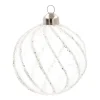 Weihnachtskugel Swirl, Transparent, Glas, 8 Cm