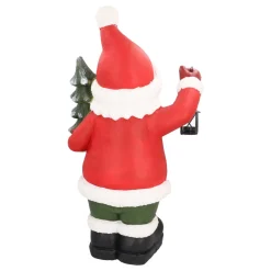Weihnachtsmannfigur Mit Laterne