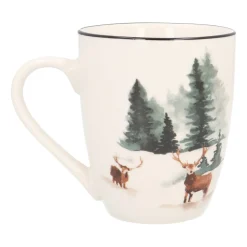 Weihnachtstasse Hirsch Mit Goldenem Rand