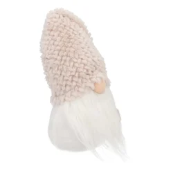 Weihnachtswichtel Mit Langer Mütze, Taupe,  Stoff, 63 Cm