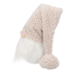 Weihnachtswichtel Mit Langer Mütze, Taupe,  Stoff, 63 Cm