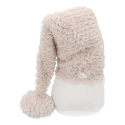 Weihnachtswichtel Mit Langer Mütze, Taupe,  Stoff, 63 Cm