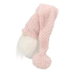 Weihnachtswichtel Mit Langer Mütze, Rosa, Stoff, 63 Cm