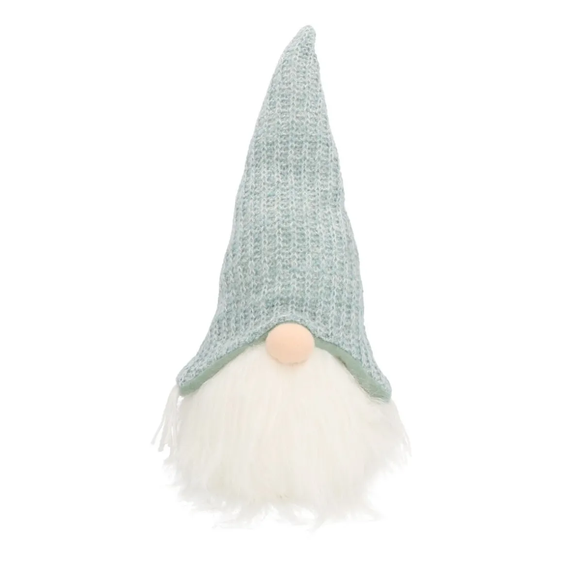 Weihnachtswichtel Mit LED-Nase, Grau, Stoff, 42 Cm