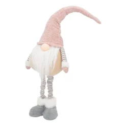 Weihnachtswichtel Mit Teleskopbeinen, Rosa, Stoff, 65 Cm