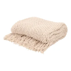 Wolldecke, Sandfarben, 130x170 Cm