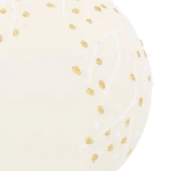 Wollweiße Weihnachtskugel Mit Perlenzweigen