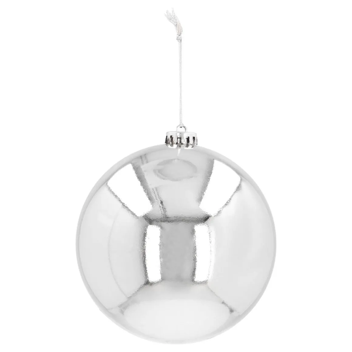 XL Weihnachtskugel Silber, Kunststoff, 15 Cm