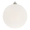 XL Weihnachtskugel Weiß Glitzer, Kunststoff, 15 Cm