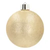 XXL Weihnachtskugel Gold Mit Glitzer, Kunststoff, 20 Cm