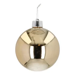 XXL Weihnachtskugel Hellgold Glänzend, Kunststoff, 20 Cm