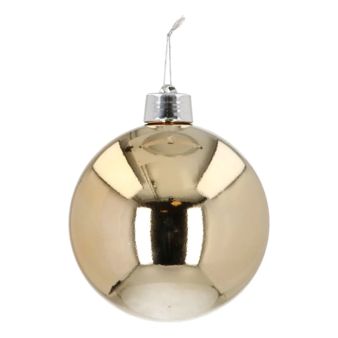 XXL Weihnachtskugel Hellgold Glänzend, Kunststoff, 20 Cm