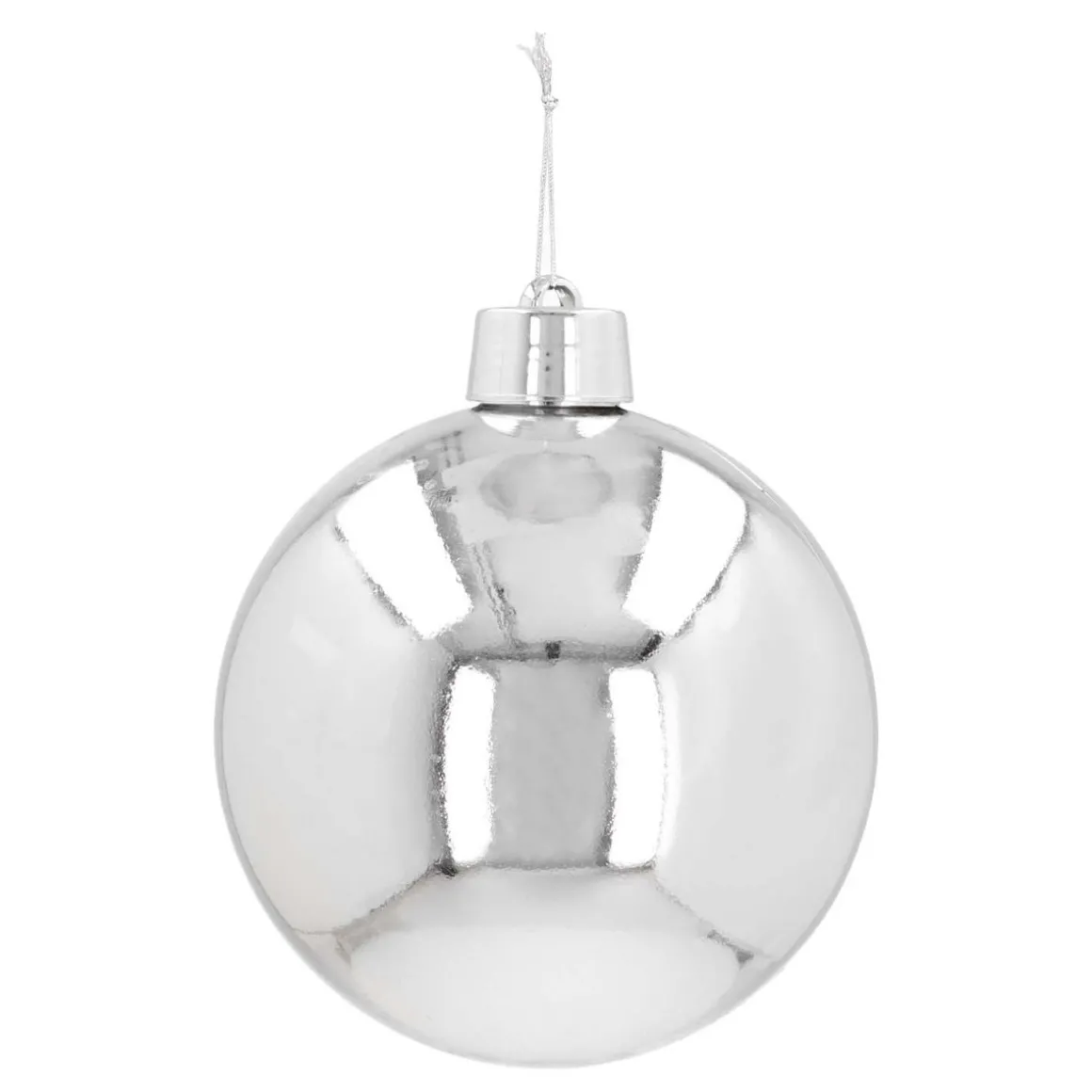 XXL Weihnachtskugel Silber, Kunststoff, 20 Cm