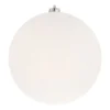 XXL Weihnachtskugel Weiß Glitzer, Kunststoff, 20 Cm