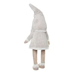 XXL Weihnachtswichtel Mit LED Nase, Taupe, Stoff, 160 Cm