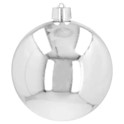 XXXL Weihnachtskugel Silber, Kunststoff, 25 Cm